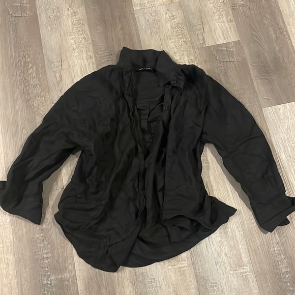 Zara Tops Zara Linen Shirt With Pockets Poshmark